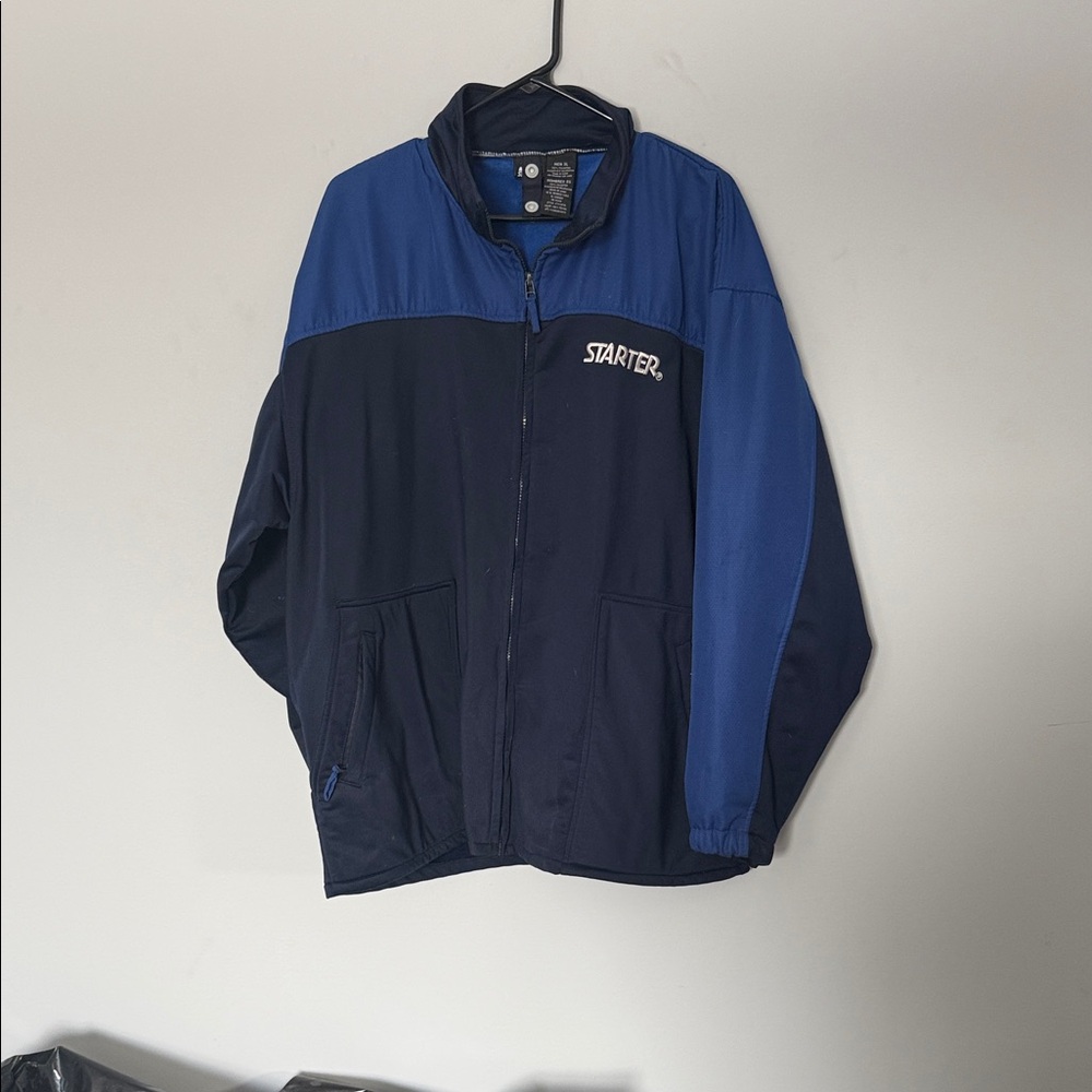 STARTER Men's Blue and Black Windbreaker